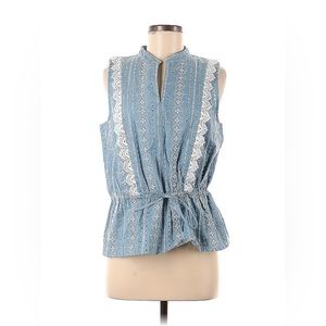 Ann Taylor, light blue sleeveless blouse
